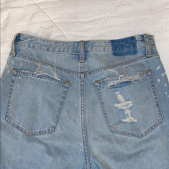 High Rise Distressed Girlfriend Jeans - Picture 3 of 4